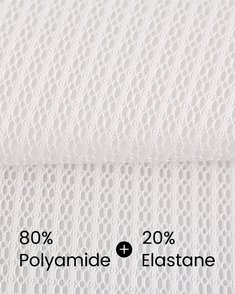 Long-sleeved crochet beach cover-up dress with deep neckline