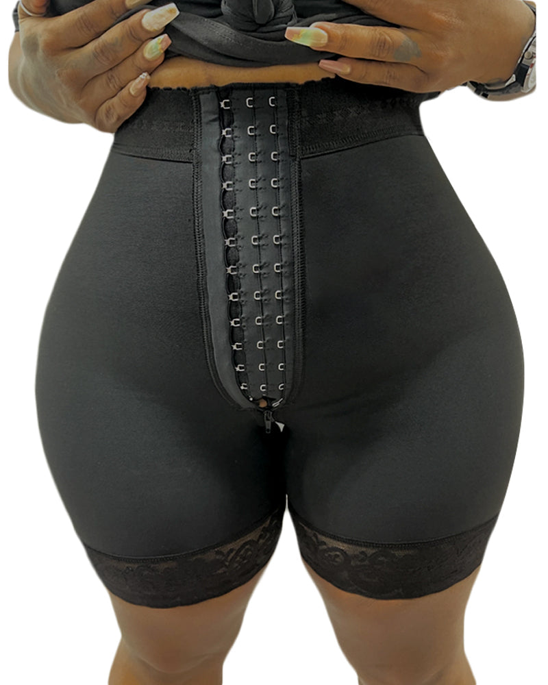 Fajas Reductoras Encaje Levanta Glúteos Encantadoras Curvas Corto Levanta Glúteos 3 Ganchos