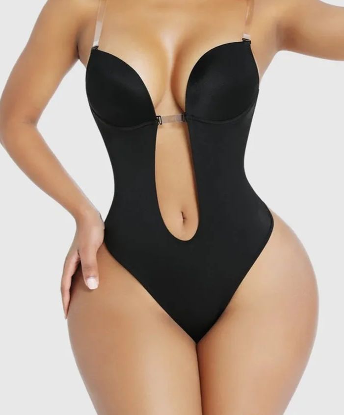 Ropa moldeadora para mujeres de talla grande, ropa moldeadora sin espalda con sujetador integrado, moldeador corporal sin costuras, ropa moldeadora con abertura en la entrepierna