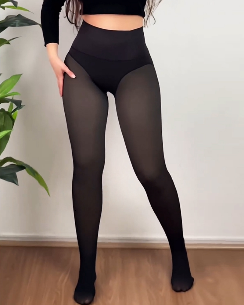 High-waisted stretch thermal leggings