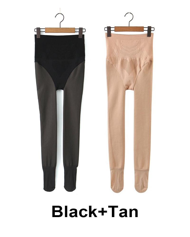 High-waisted stretch thermal leggings