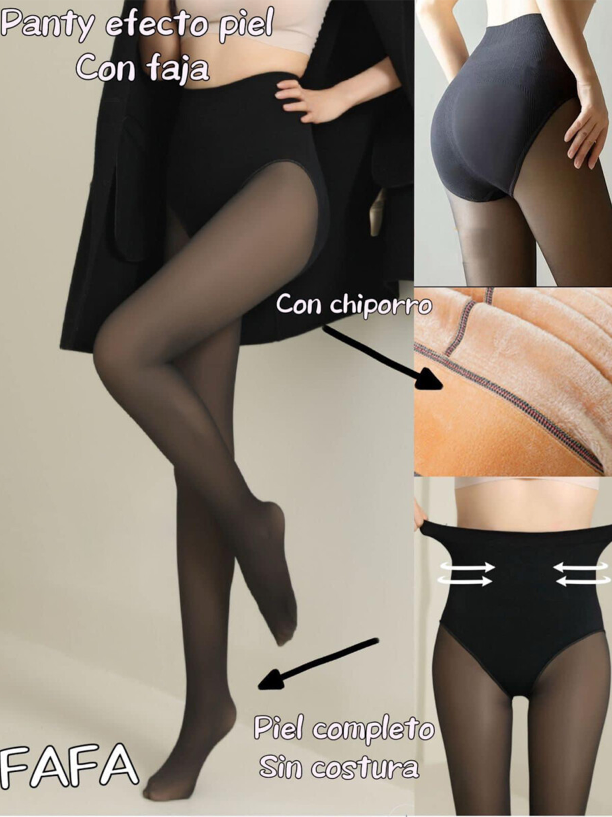 Leggings térmicos elásticos de cintura alta