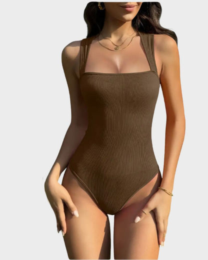 Sin mangas, tops de control de abdomen, bodysuits