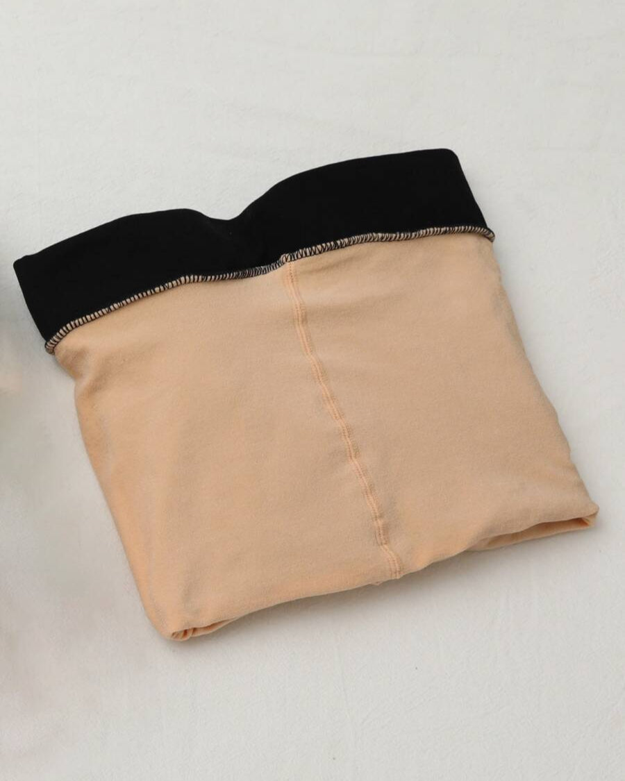 Warm Velvet Leggings with Lace Pattern Plus