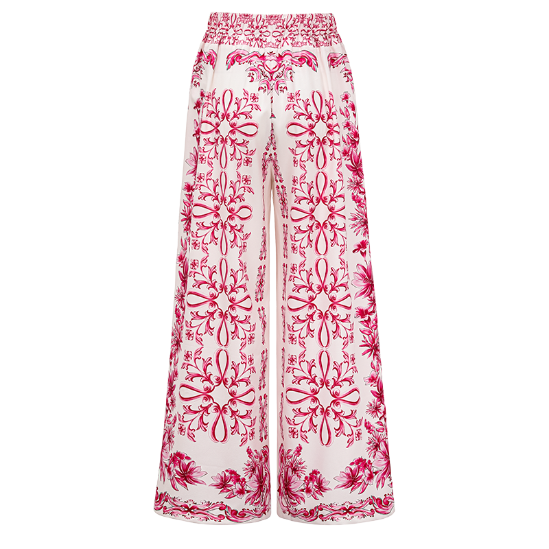 Sling Lily y Majolica Serie Patrón Impreso Traje de Baño de Una Pieza y Falda o Pantalones