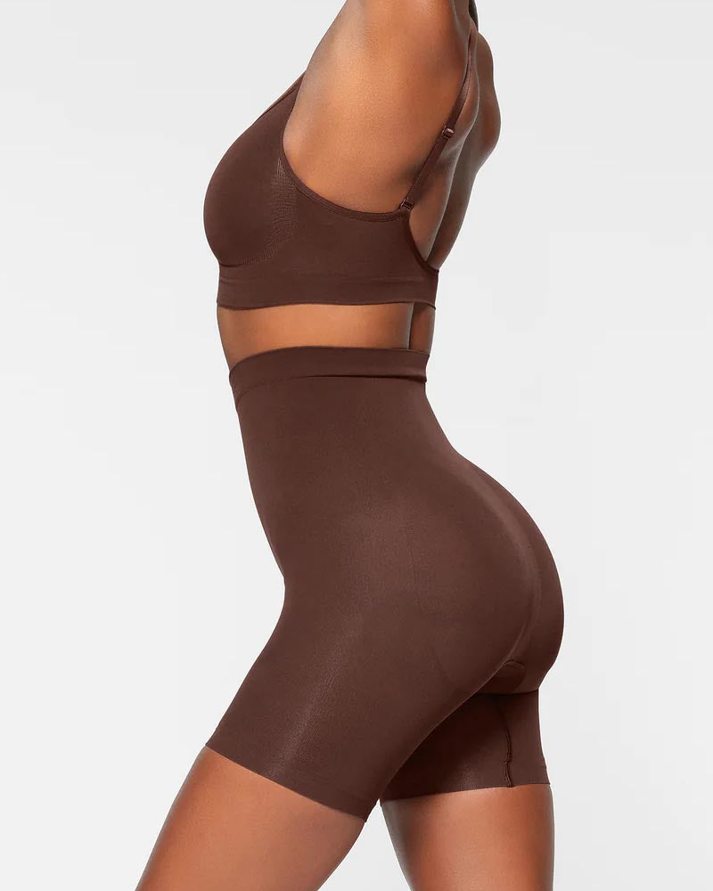 Pantalones cortos sin costuras con cintura alta que levantan la cadera