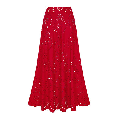 Traje de baño de una pieza Flower Hollow y falda