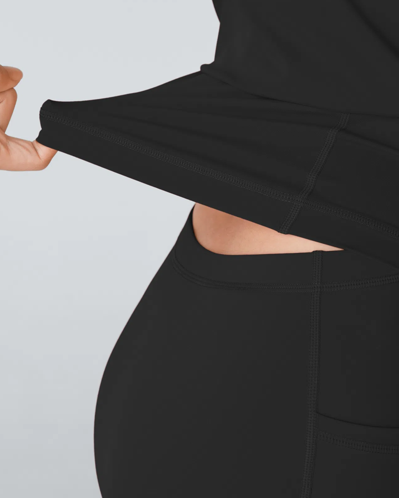 Vestido deportivo casual sin mangas de color sólido para mujer con pantalones cortos con bolsillo