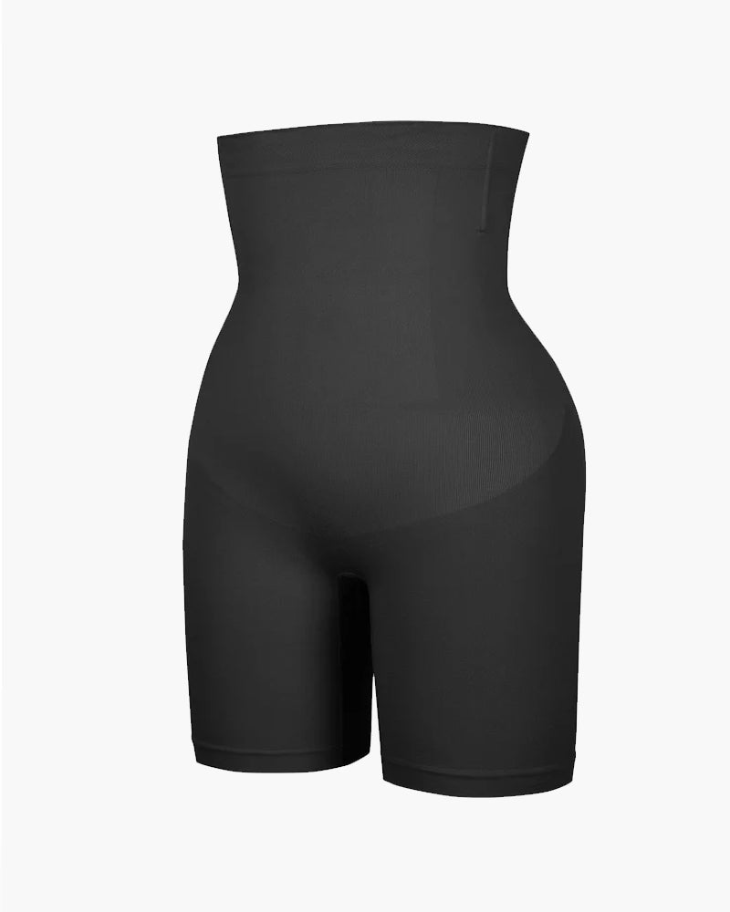 Women's compression shorts with high-elastic antibacterial crotch and hip lift