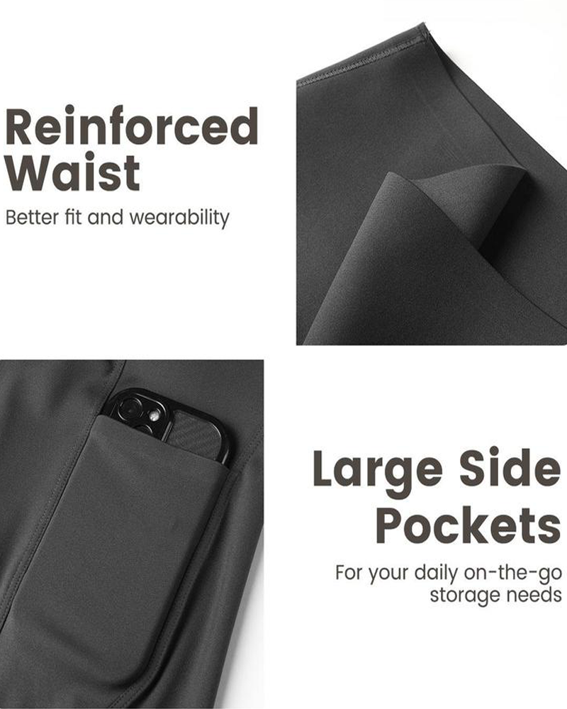 Women's High Waisted Yoga Shorts Tummy Control Casual Elastic Waistband Pockets Plus Size Sports Shorts