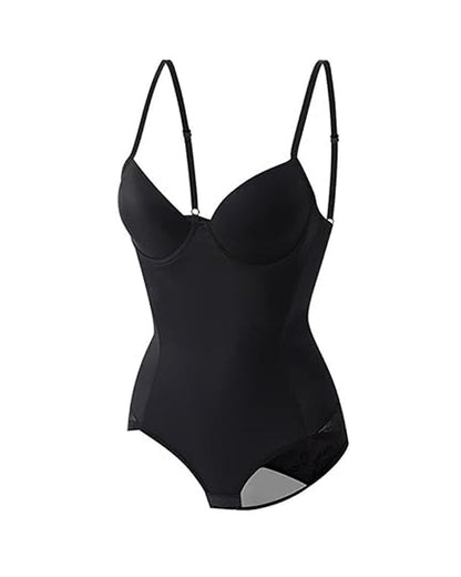 Top sin mangas tipo tubo con control de abdomen para mujer, body moldeador de cadera con encaje
