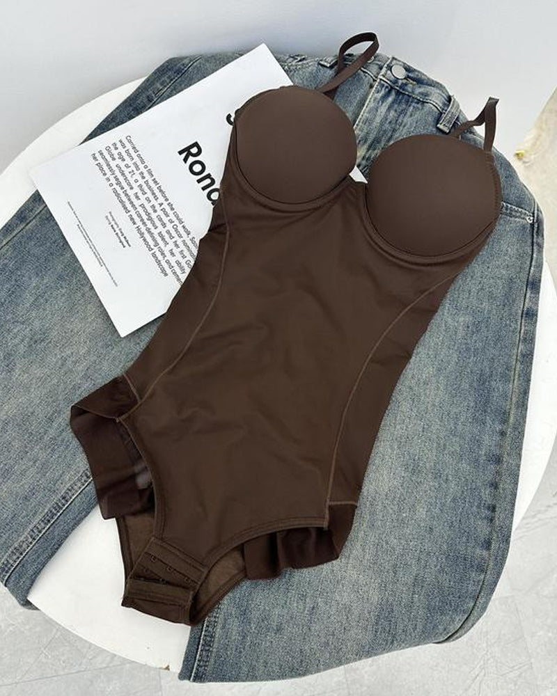 Top sin mangas tipo tubo con control de abdomen para mujer, body moldeador de cadera con encaje