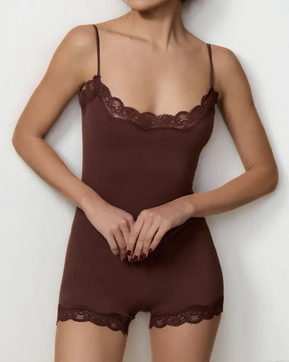 Body y mono sexy de encaje sin costuras con tirantes para mujer
