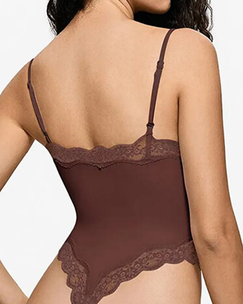 Body y mono sexy de encaje sin costuras con tirantes para mujer