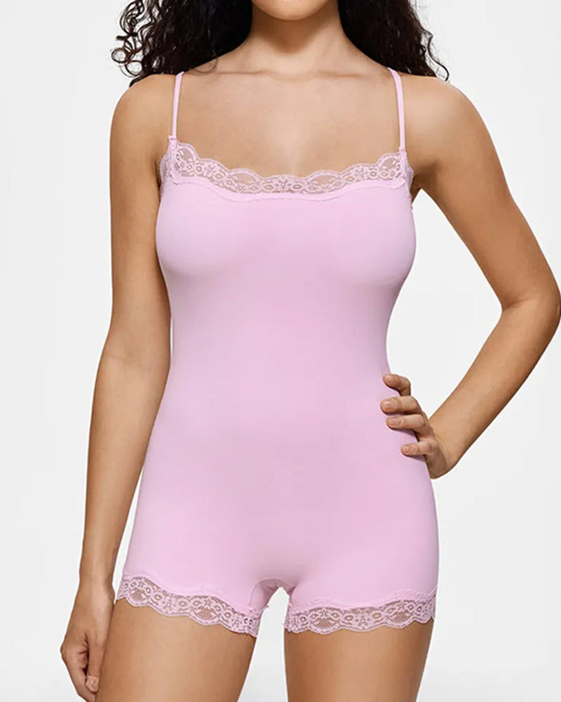 Body y mono sexy de encaje sin costuras con tirantes para mujer
