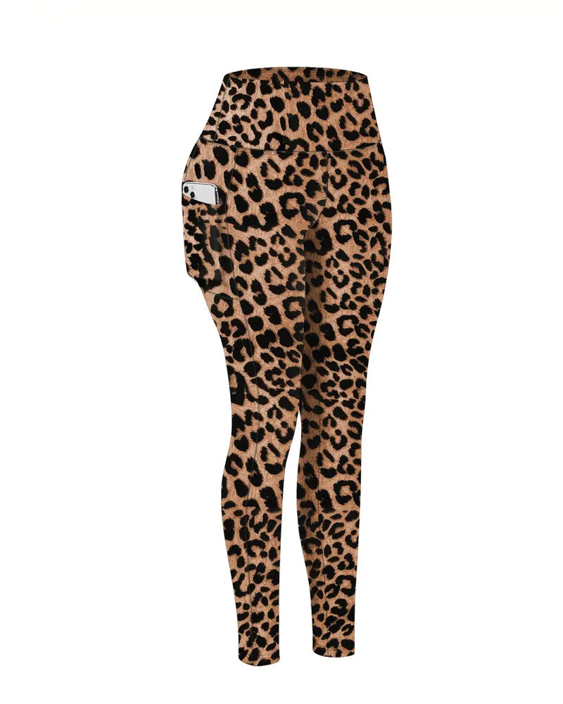 Women's High Waist Stretch Yoga Leggings with Pocket