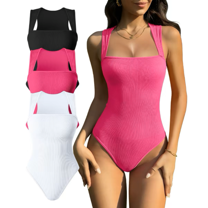 Sin mangas, tops de control de abdomen, bodysuits