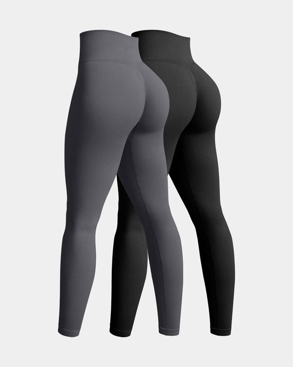 Leggings de yoga de alta cintura sin costuras para levantar el trasero[2 Pieces]