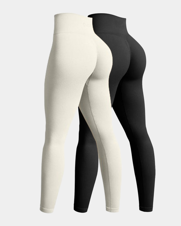 Leggings de yoga de alta cintura sin costuras para levantar el trasero[2 Pieces]