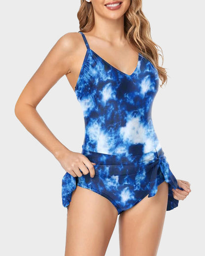 Traje de baño de una pieza para mujer con control de abdomen, ajuste slim y talla grande
