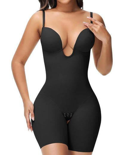 Ropa moldeadora sin espalda, sin tirantes, con escote profundo