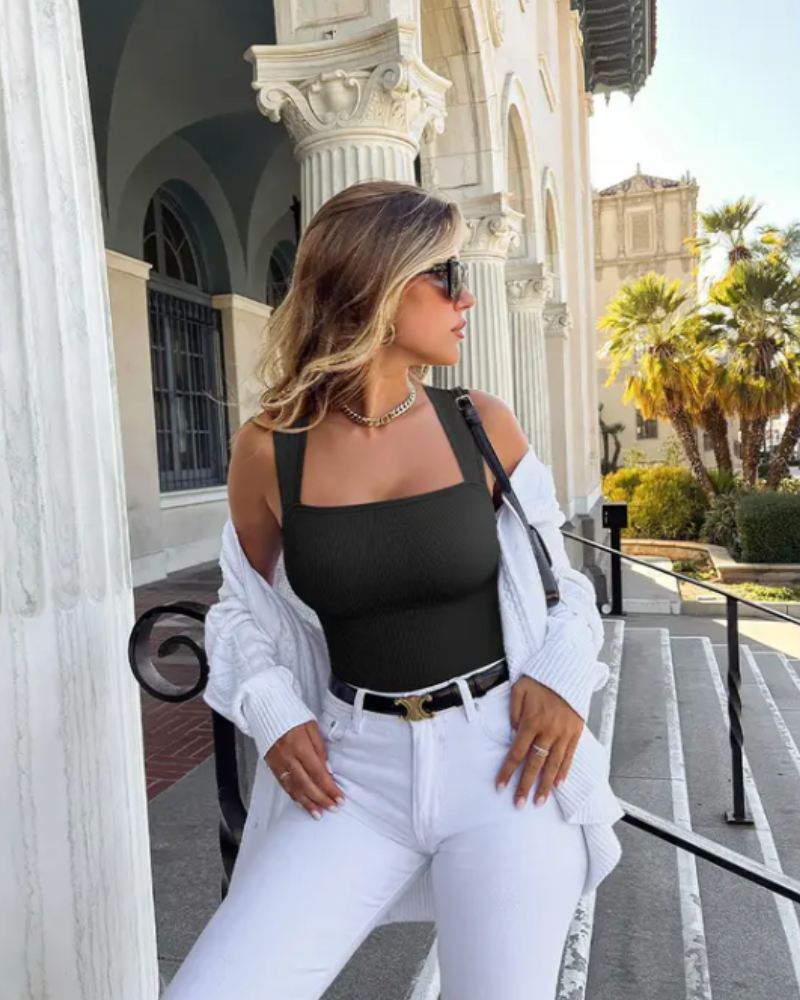 Sin mangas, tops de control de abdomen, bodysuits