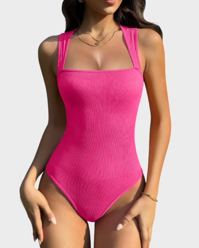 Sin mangas, tops de control de abdomen, bodysuits