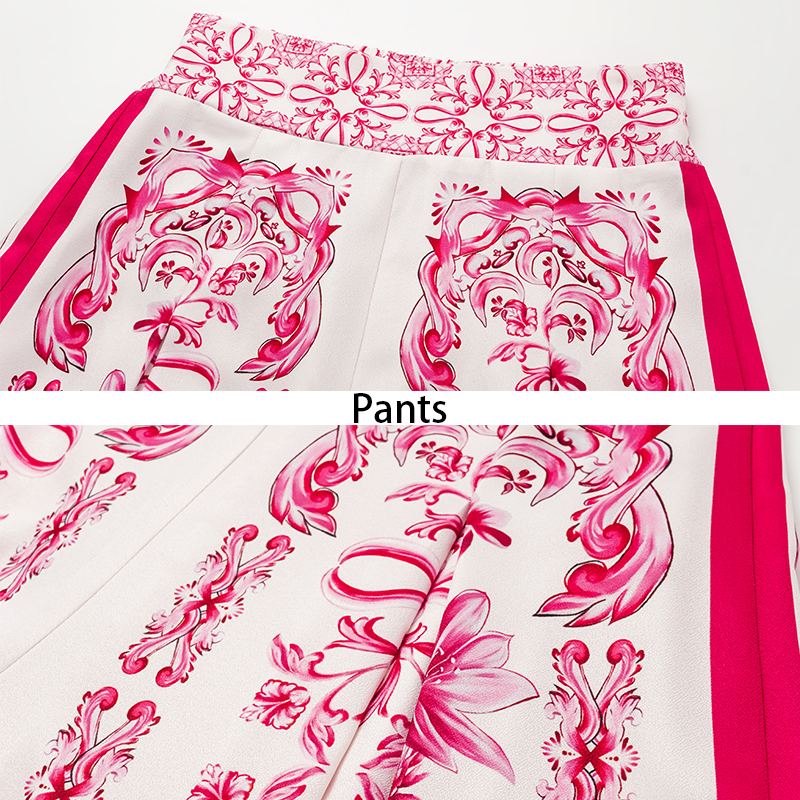 Sling Lily y Majolica Serie Patrón Impreso Traje de Baño de Una Pieza y Falda o Pantalones