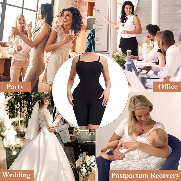 Body de tirantes sin mangas adelgazante con tirantes de hombro removibles