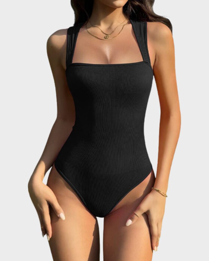 Sin mangas, tops de control de abdomen, bodysuits