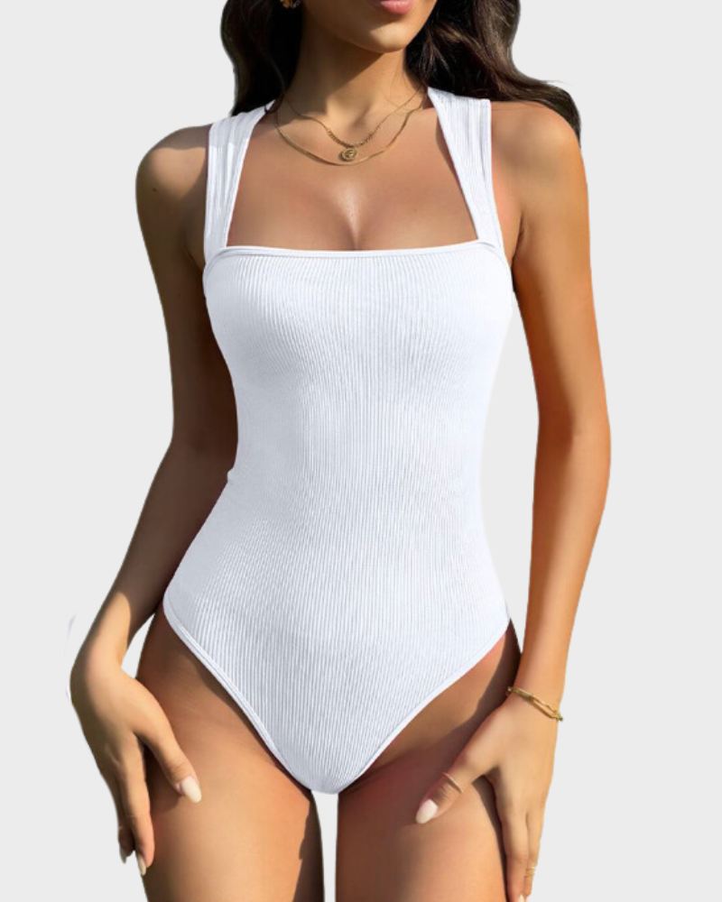 Sin mangas, tops de control de abdomen, bodysuits