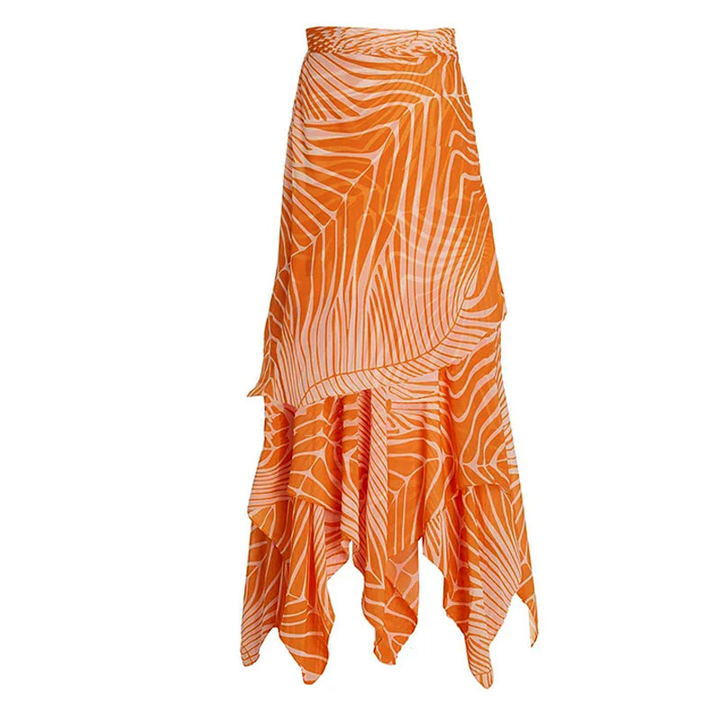 Traje de baño de una pieza impreso en 3D con falda