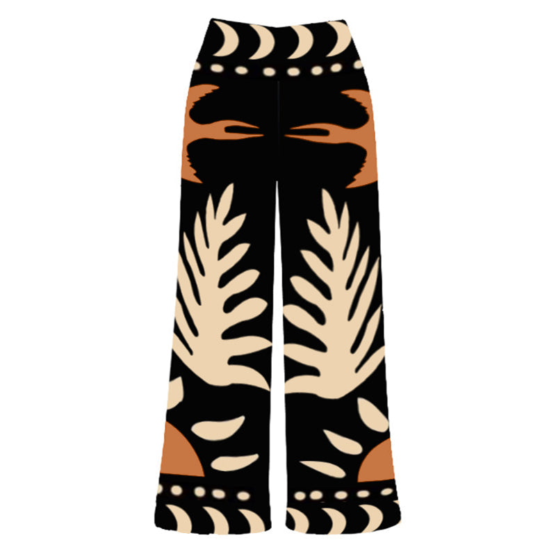 High-waisted one-sleeve swimsuit and pants or skirt