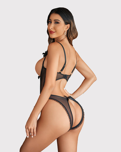 Body de encaje mini sin entrepierna