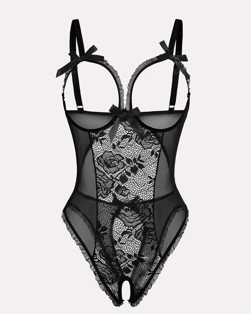 Body de encaje mini navideño