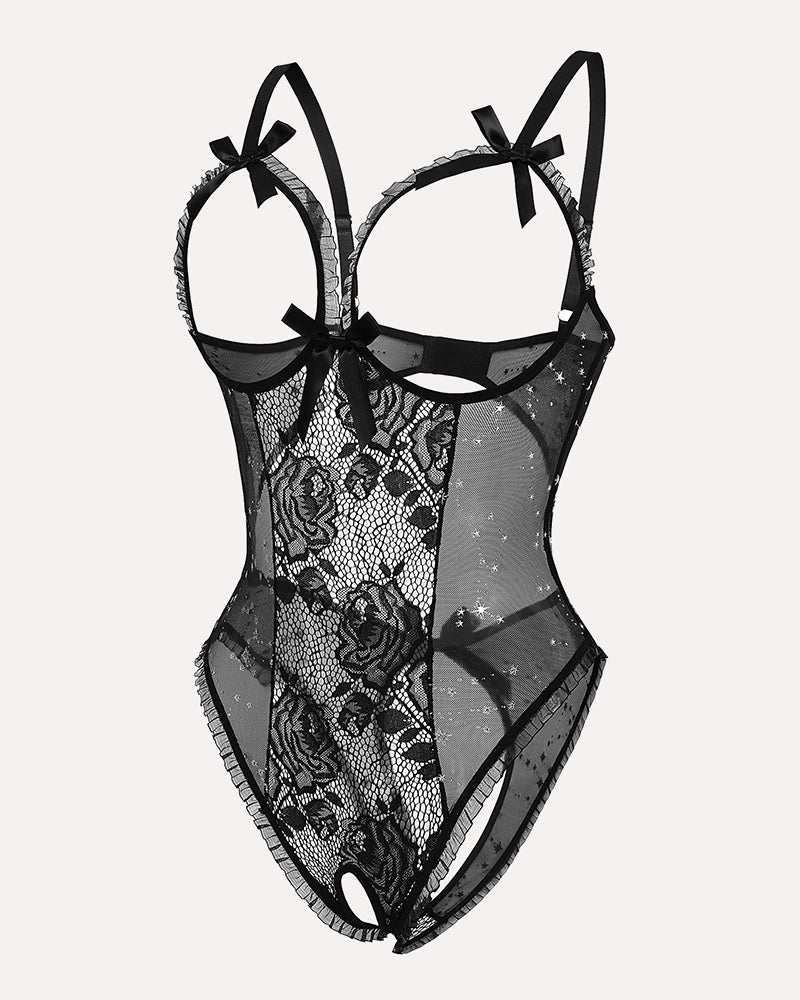 Body de encaje mini navideño