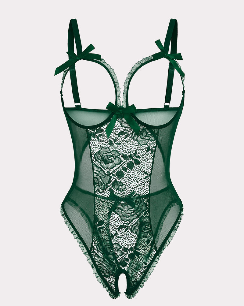 Body de encaje mini navideño
