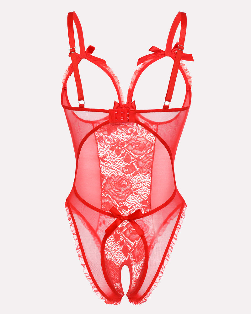 Body de encaje mini navideño