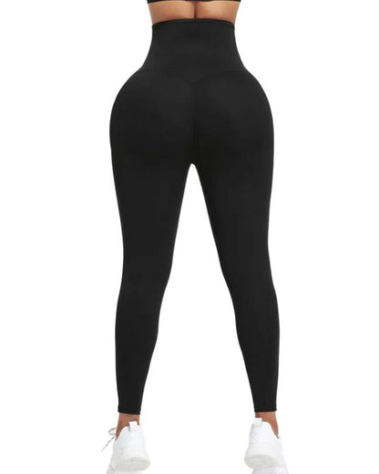 Leggings con control de abdomen de neopreno azul