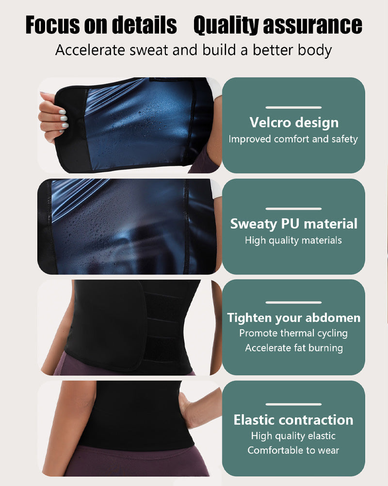 Chaleco de fitness con cintura alta que moldea el abdomen y absorbe el sudor