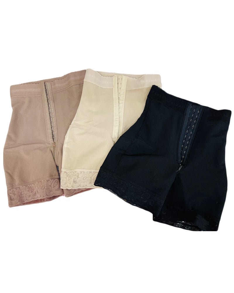 Fajas Reductoras Encaje Levanta Glúteos Encantadoras Curvas Corto Levanta Glúteos 3 Ganchos