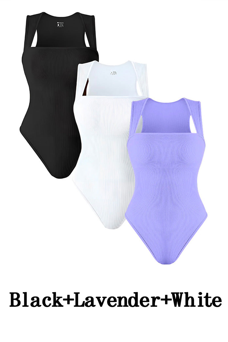 Sin mangas, tops de control de abdomen, bodysuits