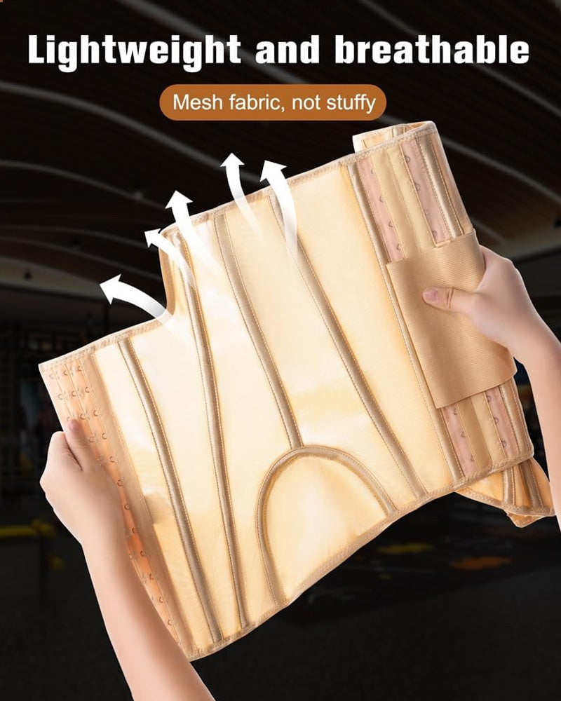 Entrenador de cintura con soporte para el busto, faja moldeadora, body con huesos de acero y abdomen plano