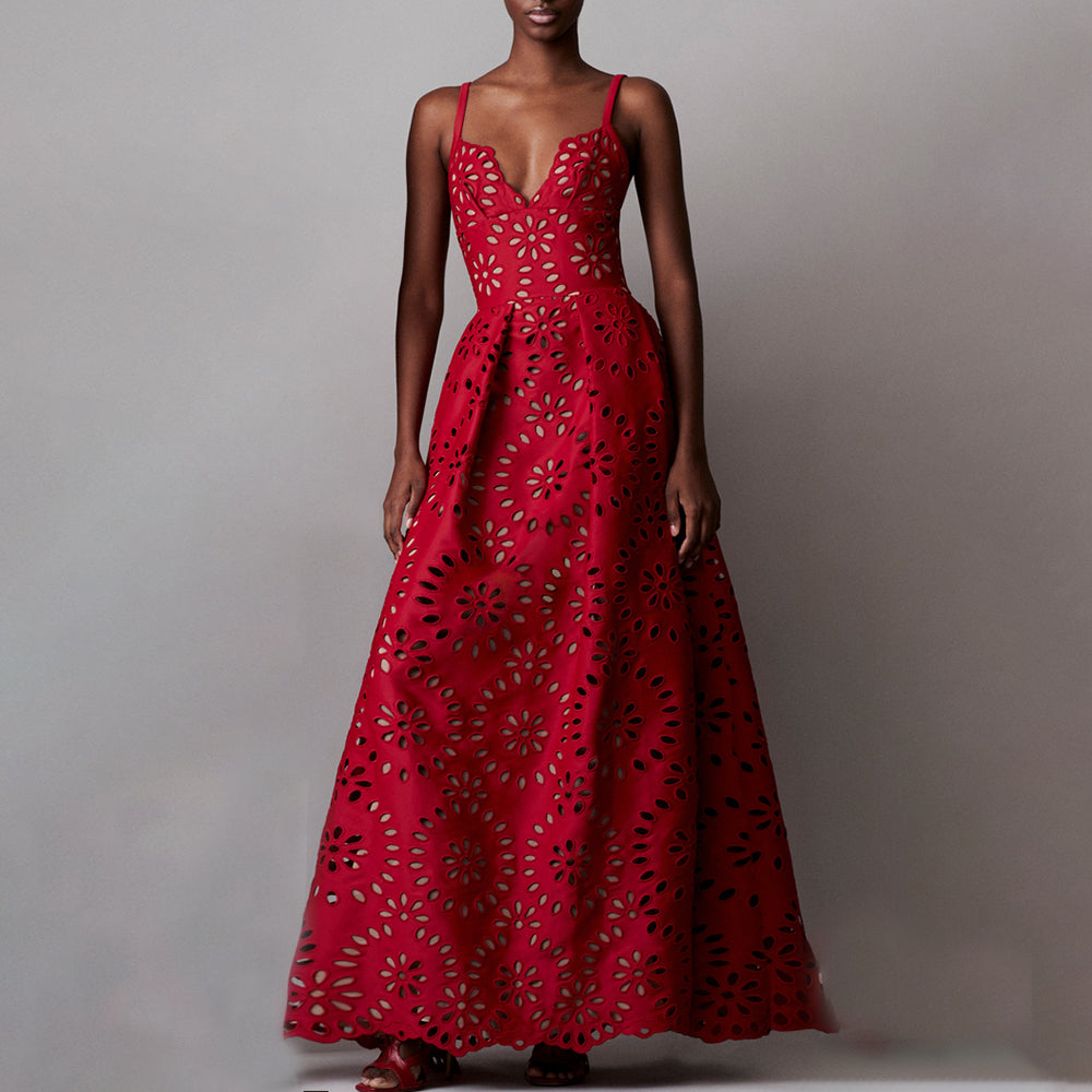 Traje de baño de una pieza Flower Hollow y falda