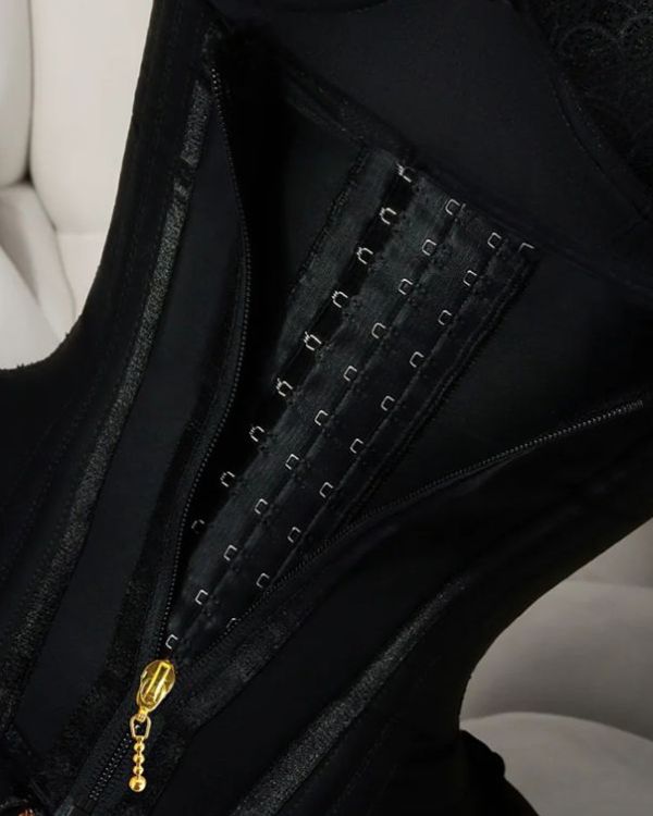 Fajas Colombianas de doble compresión para mujer, entrenador de cintura ajustable con cremallera y gancho, moldeador de cuerpo, corsé de vientre plano