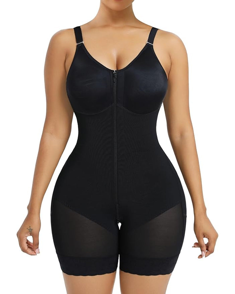 Moldeador corporal postparto con cremallera para levantar el abdomen y los glúteos de mujeres