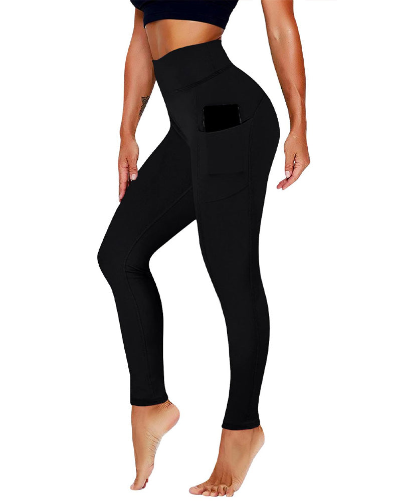 Women's High Waist Stretch Yoga Leggings with Pocket