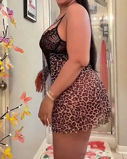 Pijama de una pieza para mujer, sexy, ajustado, con encaje fino, tirantes ajustables y escote en V