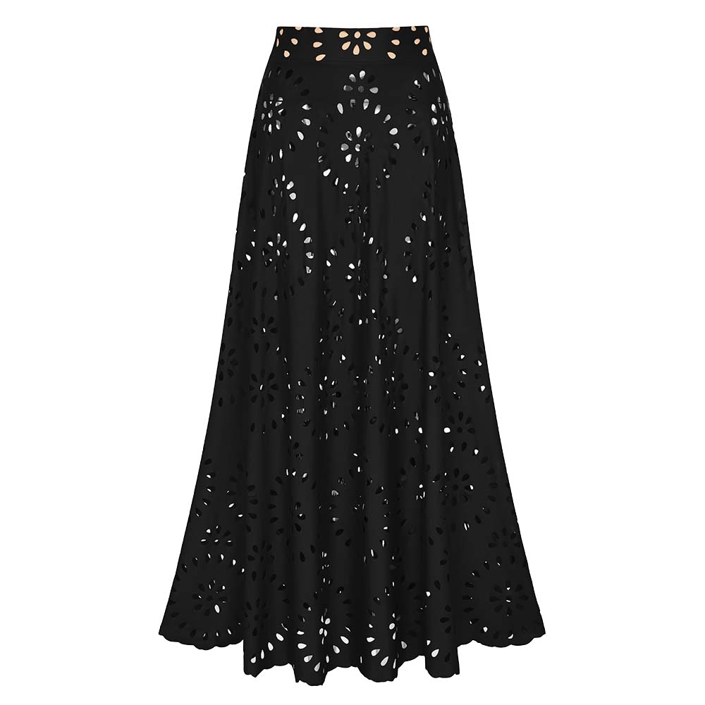 Traje de baño de una pieza Flower Hollow y falda