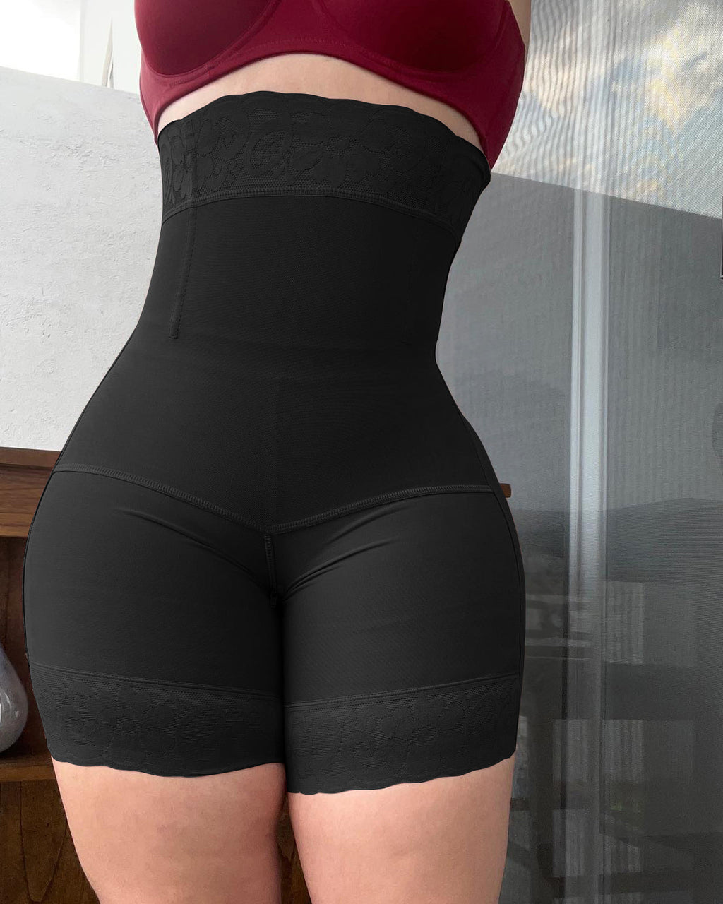 Pantalones cortos moldeadores de cuerpo de cintura alta sin costuras para mujer